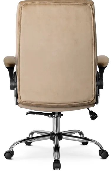 Vintino kancelárska otočná stolička JACOB s chrómovými nohami bežová