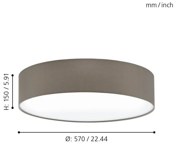 Eglo 97612 - Stropné svietidlo PASTERI 3xE27/60W/230V 57 cm