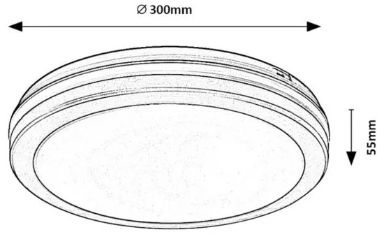 Rabalux 77035 - LED kúpeľňové stropné svietidlo INDRE LED/28W/230V IP54 čierna