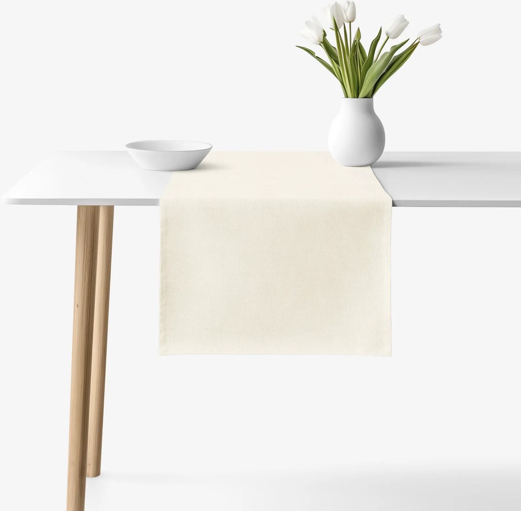 Goldea behúň na stôl malaga - smotanový 50x180 cm