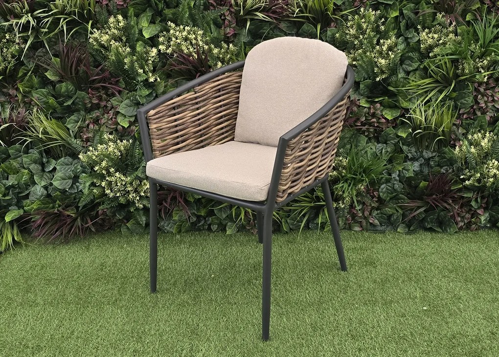 Hliníková ratanová stolička MARBEL