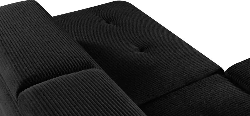 Sedacia súprava Harry, ľavá, čierná (lincoln 100)