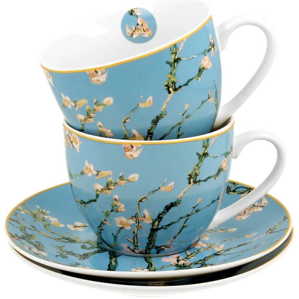 Porcelánová šálka s podšálkou Van Gogh Almond Blossom 250 ml sada 2ks