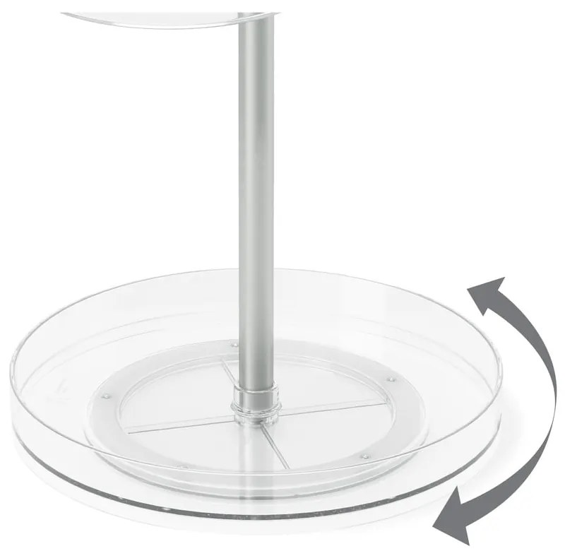 Otočný plastový kúpeľňový organizér na kozmetiku Pirouette – Umbra