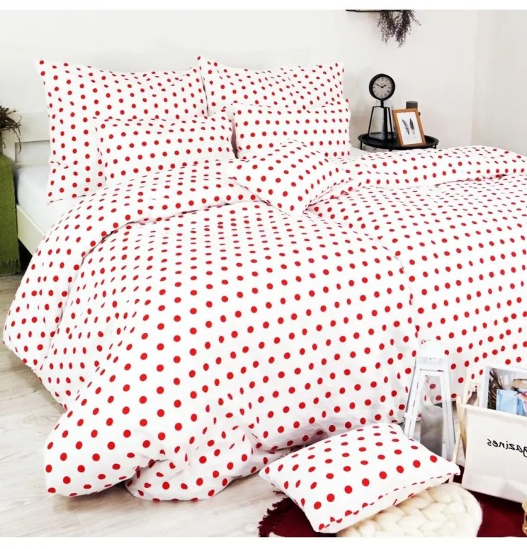 Obliečky Rím červené EMI, Predĺžený set jednolôžko obsahuje 1x 140x220 + 1x 70x90