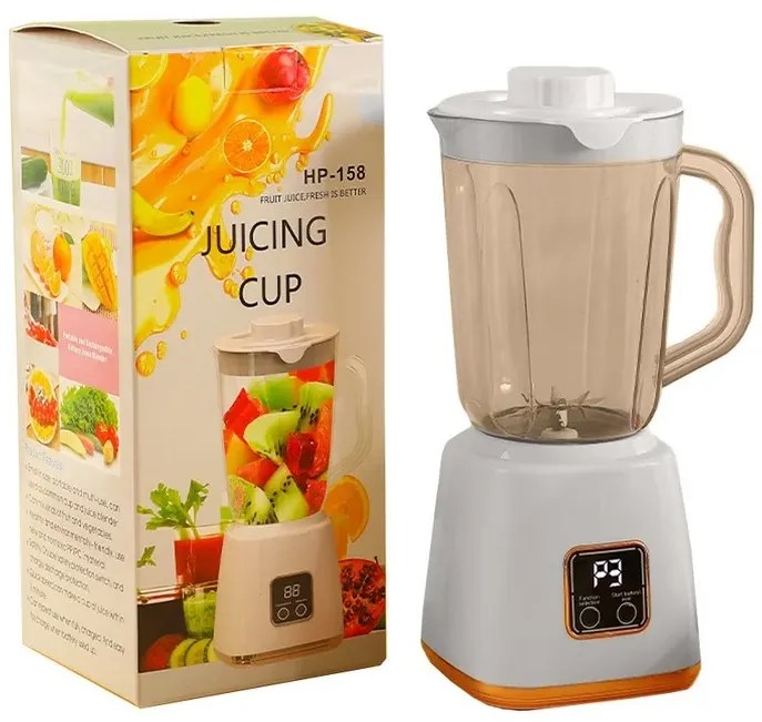 VERK Prenosný bezdrôtový mixér na USB nabíjanie HP-158 - biely