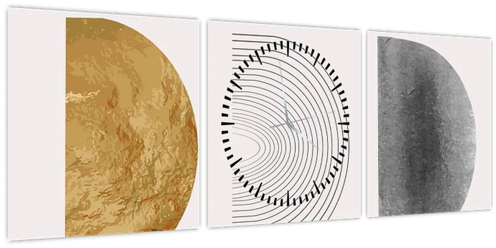 Obraz - Rustic Arches N⁰3 (s hodinami) (90x30 cm)