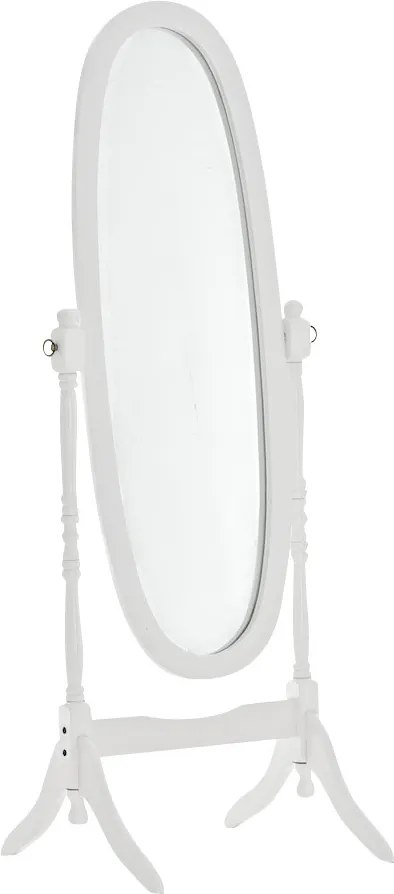 Stojacie zrkadlo Cora, 150 cm, biela