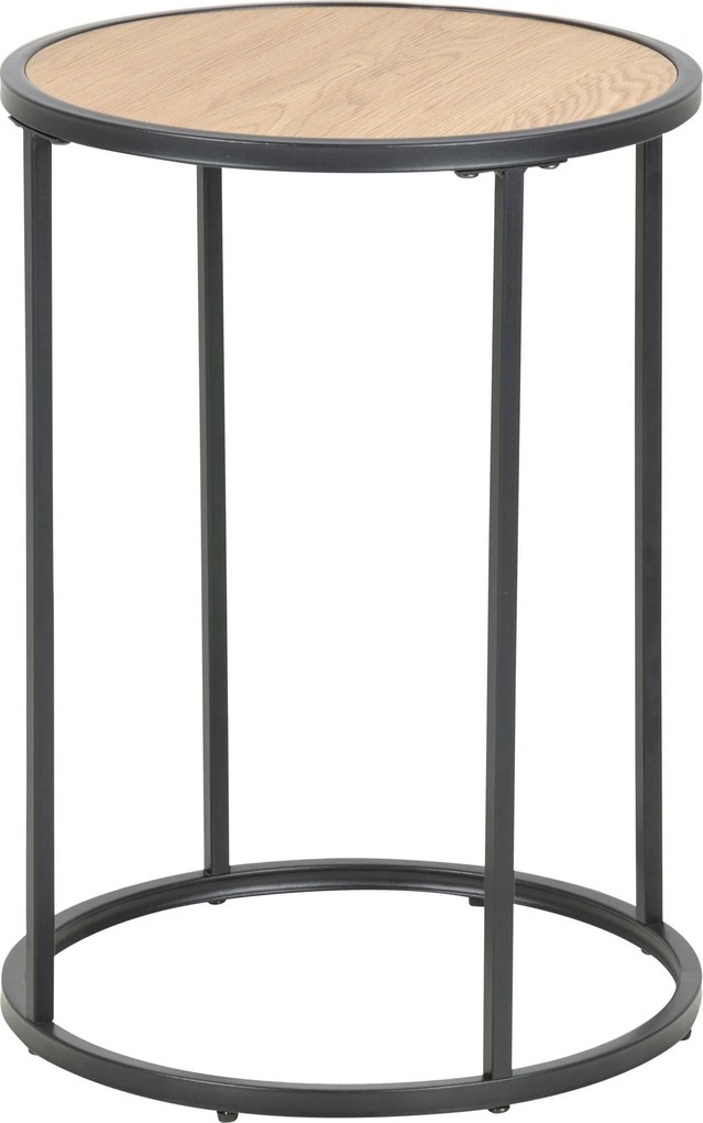 XXXLutz PRÍRUČNÝ STOLÍK, čierna, divoký dub, kompozitné drevo, 40/40/50 cm - Online Only obývacie izby - 001749018631