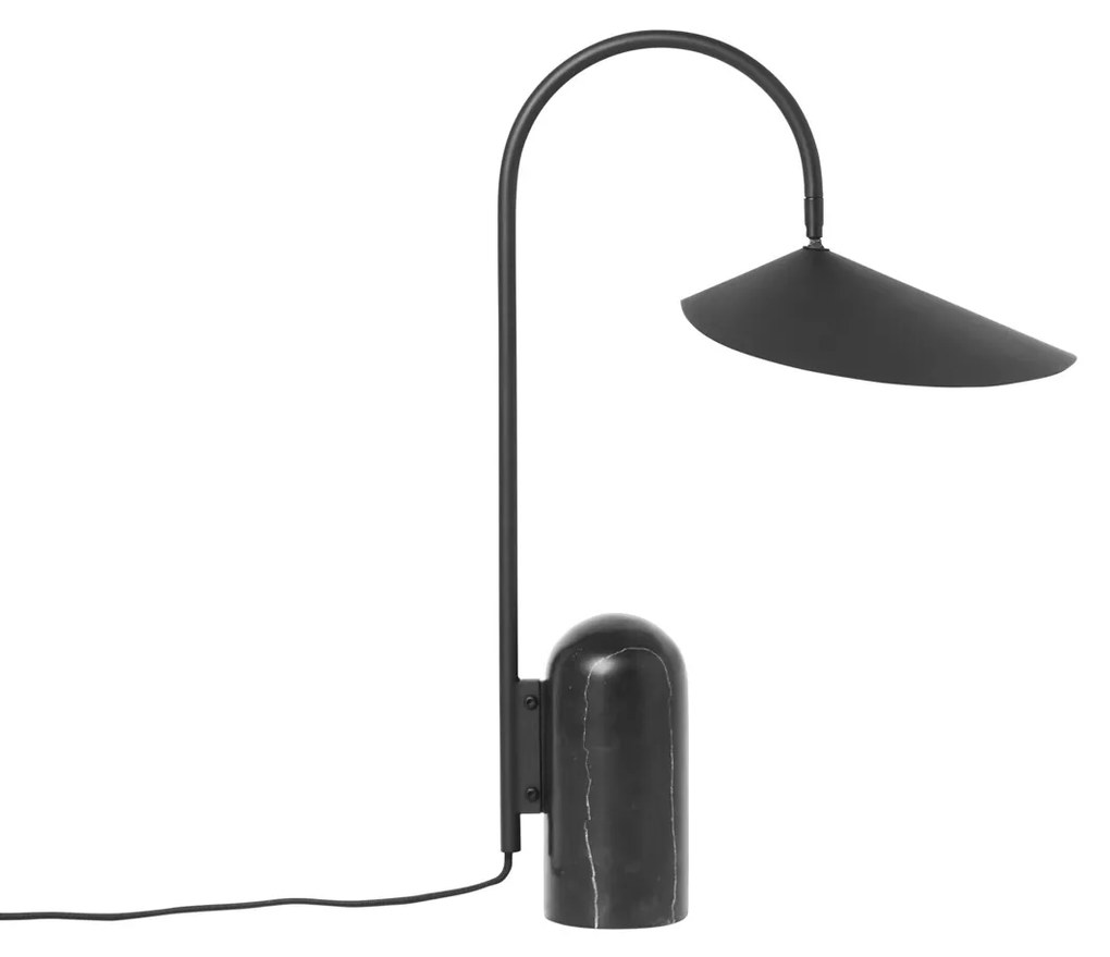 Stolová lampa Arum – čierna