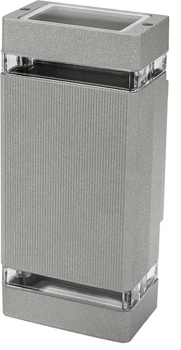 BERGE LED vonkajšie svietidlo HANA strieborné - 2 x GU10 - 230V