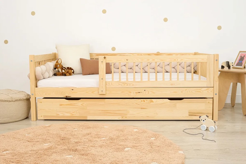 Ourbaby® 35985-0 Children's bed Teddy Plus - natural posteľ + úložný priestor 160x80 cm prírodná