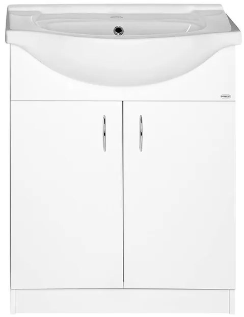 Aqualine Aqualine, SIMPLEX ECO 60 umývadlová skrinka s umývadlom 58,5x83,5x30,7cm, SIME600