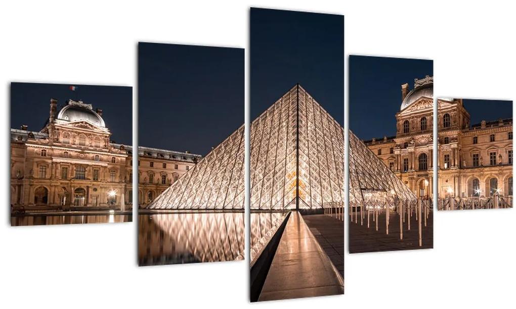 Obraz - Louvre v noci (125x70 cm), 40 ďalších rozmerov