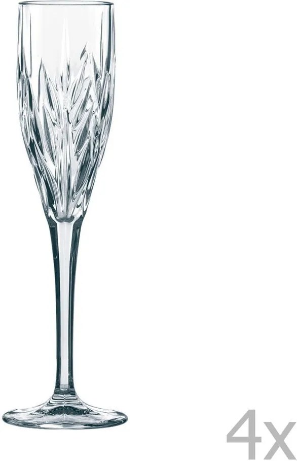 Sada 4 pohárov na sekt z krištáľového skla Nachtmann Imperial Sparkling, 140 ml