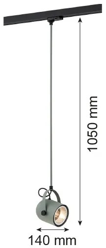 Argon 4313 - Luster do lištového systému NET 1xE27/15W/230V zelená