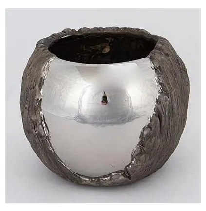 Kvetináč pr. 18,5 cm strieborná/hnedá