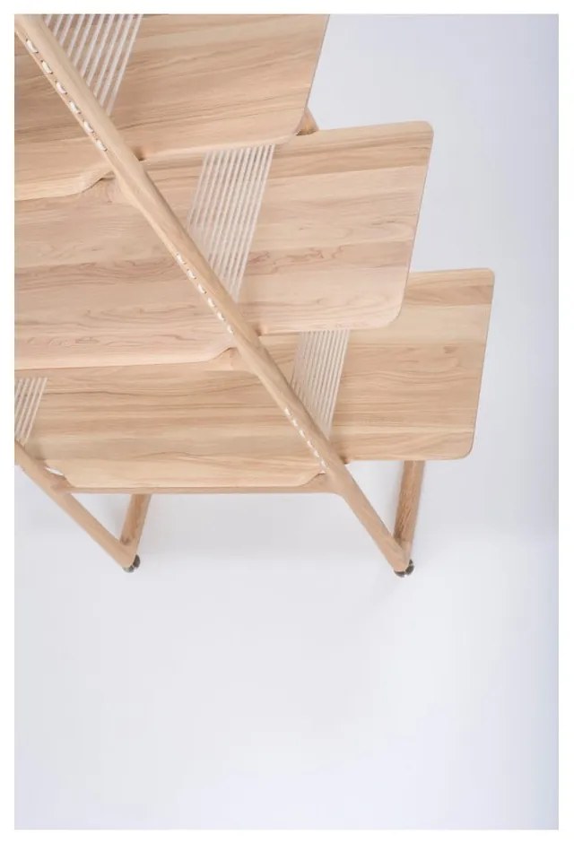 Knižnica z masívneho dubového dreva Gazzda Muse, výška 216 cm