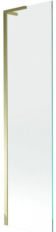 Mexen Next L, 1-krídlová vaňová zástena 50 x 150 cm, 6mm číre sklo, zlatý lesklý profil, 895-050-000-03-00-50