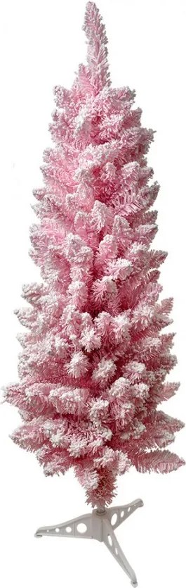Ružový zasnežený umelý vianočný stromček Christmas Tree - 45*45*120 cm