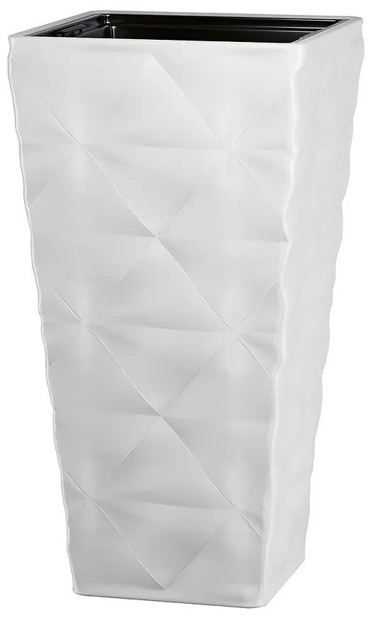 Kvetináč Diva Slim Štvorec 40 biela