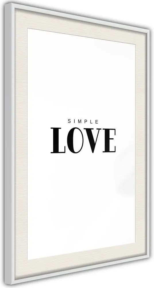 Plagát s jednoduchým nápisom - Simple Love