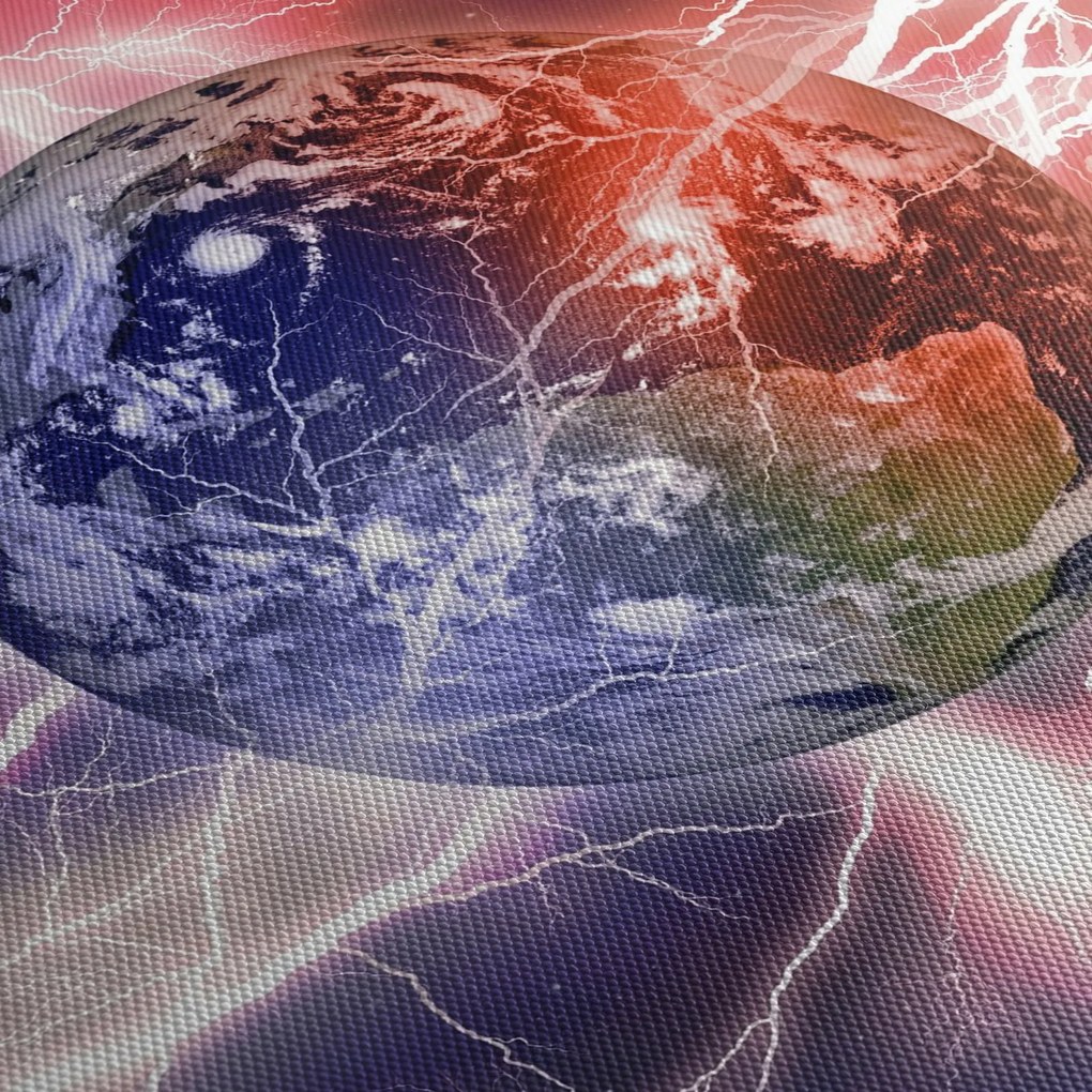 Obraz - Zemeguľa pod prúdom (150x105 cm)