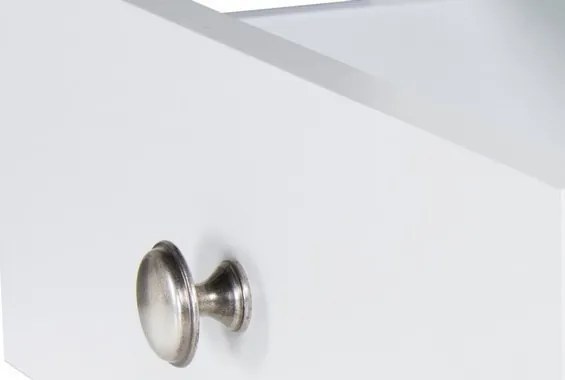 Široká úložná vitrína Landwood, biela