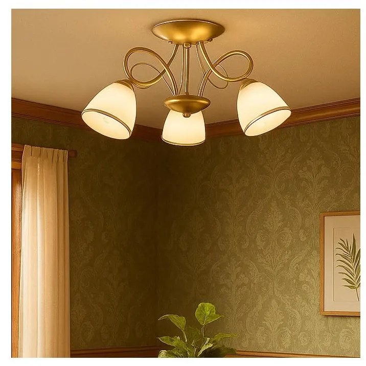 Brilagi - prisadený luster FRED 3xE27/60W/230V, priemer 59 cm, zlatý