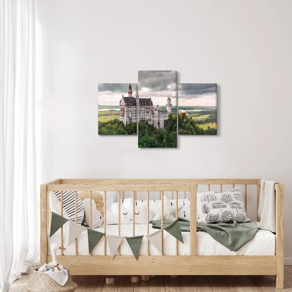 Obraz - Zámok na skalách (90x60 cm)