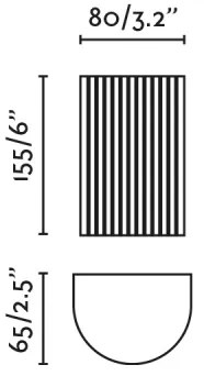 FARO 40544 - Nástenné svietidlo SOLE 2xGU10/8W/230V šedá vrúbkovaná guľatý