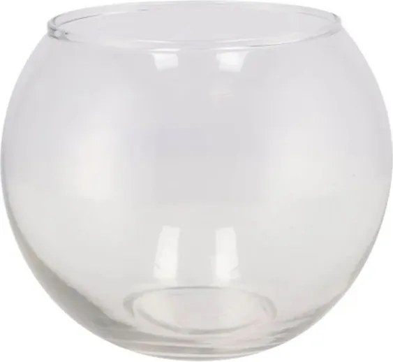 Baňatá sklenená váza Sphere transparent - Ø 17*14 cm