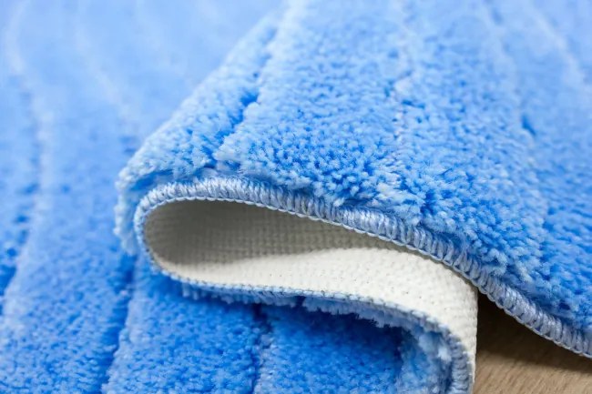 Kúpeľňový koberček Sara svetlomodrý, vlny