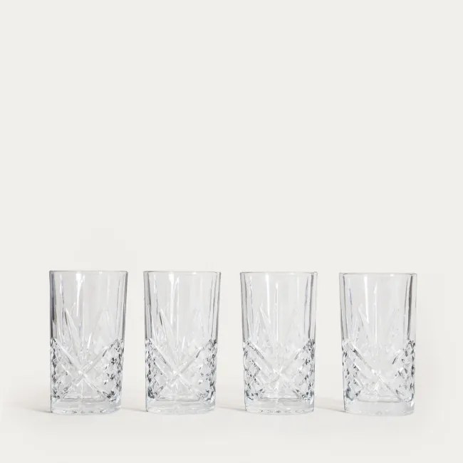 Sada pohárov MIRRA priesvitná 771477 350 ml (4 ks)