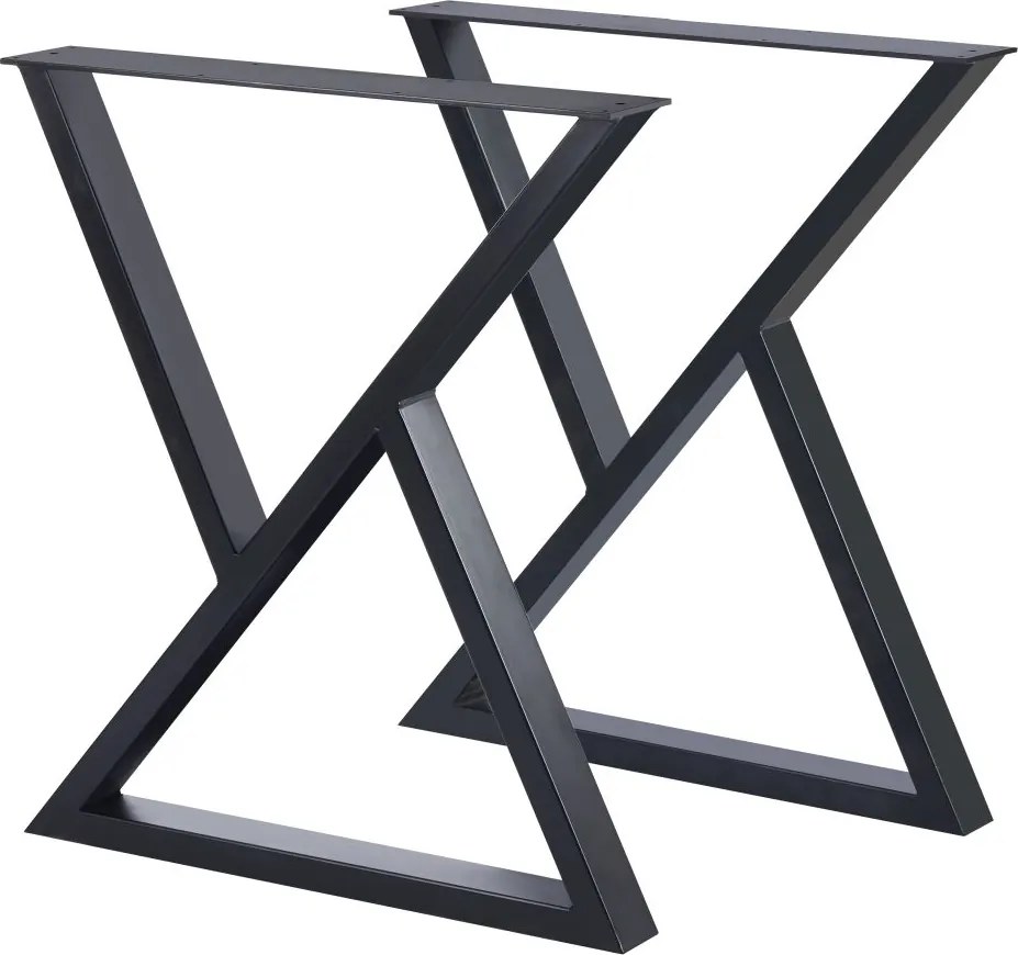 Vintino Kovové stolové nohy 71 × 60 cm – čierne (2 ks)