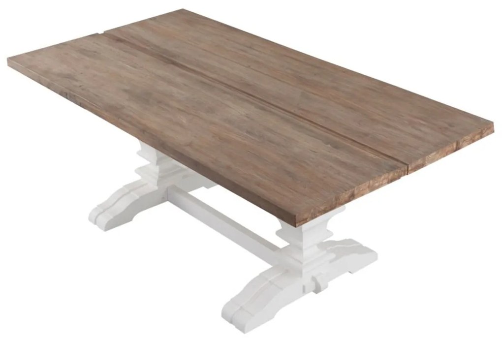 Stôl Chester 200 x 100 x 78 cm white&natural grey
