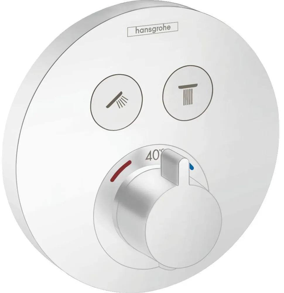 HANSGROHE ShowerSelect S termostat pod omietku pre 2 spotrebiče, matná biela, 15743700