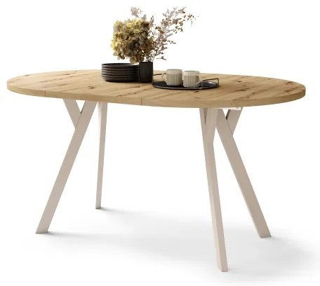 Rozkladací jedálenský stôl ARTUR dub artisan/béžová