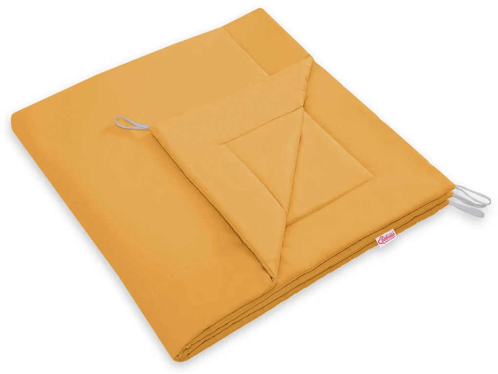 Bobono Stan Teepee pre deti + podložka na hranie + ozdobné pierka - medovo žltá