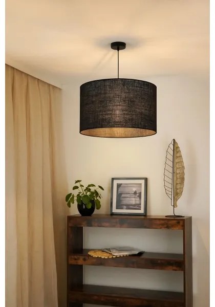 Brilagi - Luster na lanku TUBES ROLLER 1xE27/15W/230V pr. 50 cm čierna