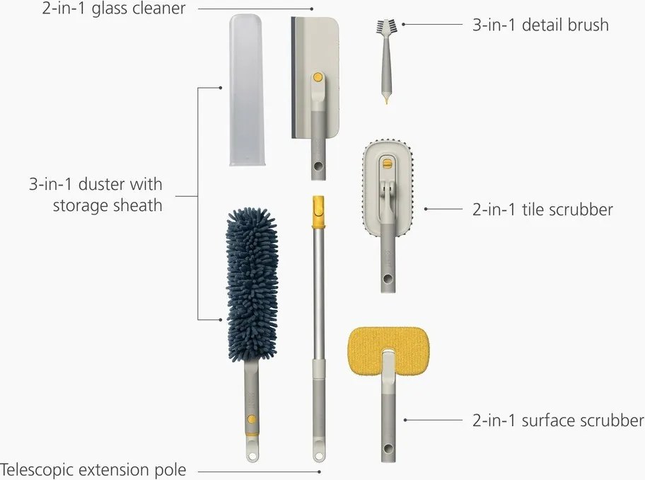 Súprava na upratovanie 6 ks CleanTech – Joseph Joseph