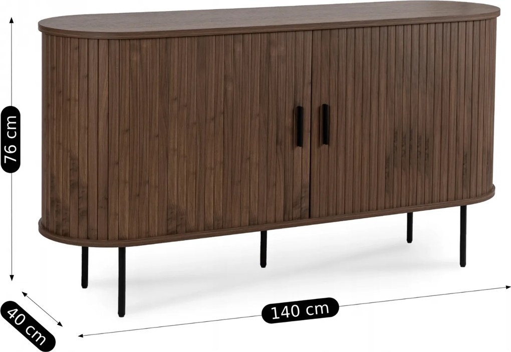 Vintino Posuvná komoda TRISHA 140 cm – orech
