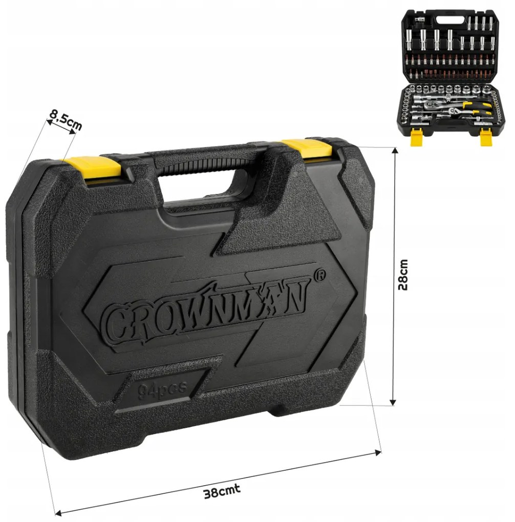 CROWNMAN Box na náradie 94 položiek