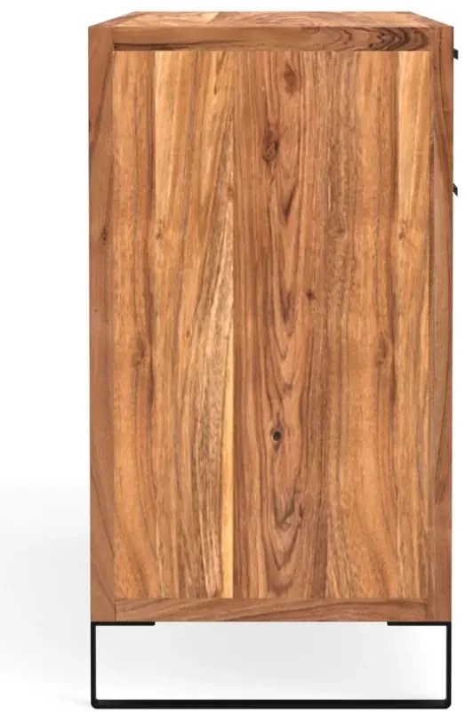 furniture-nabytek.cz - Masivní příborník Sydney z akácie, lakovaný, hnědý – 160×45×84 cm