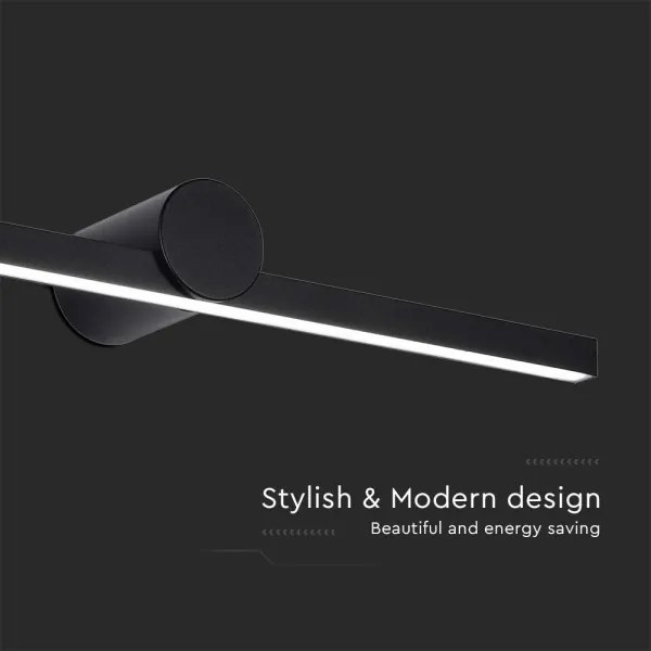 LED osvetlenie do kúpeľne na zrkadlo, 10 W, 230 V, 4000 K, IP65, čierne