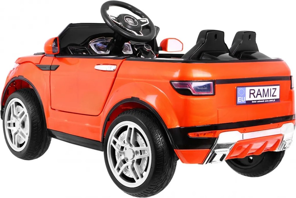 Ramiz Elektrické auto Rapid Racer pre deti, oranžové SUV + diaľkové ovládanie