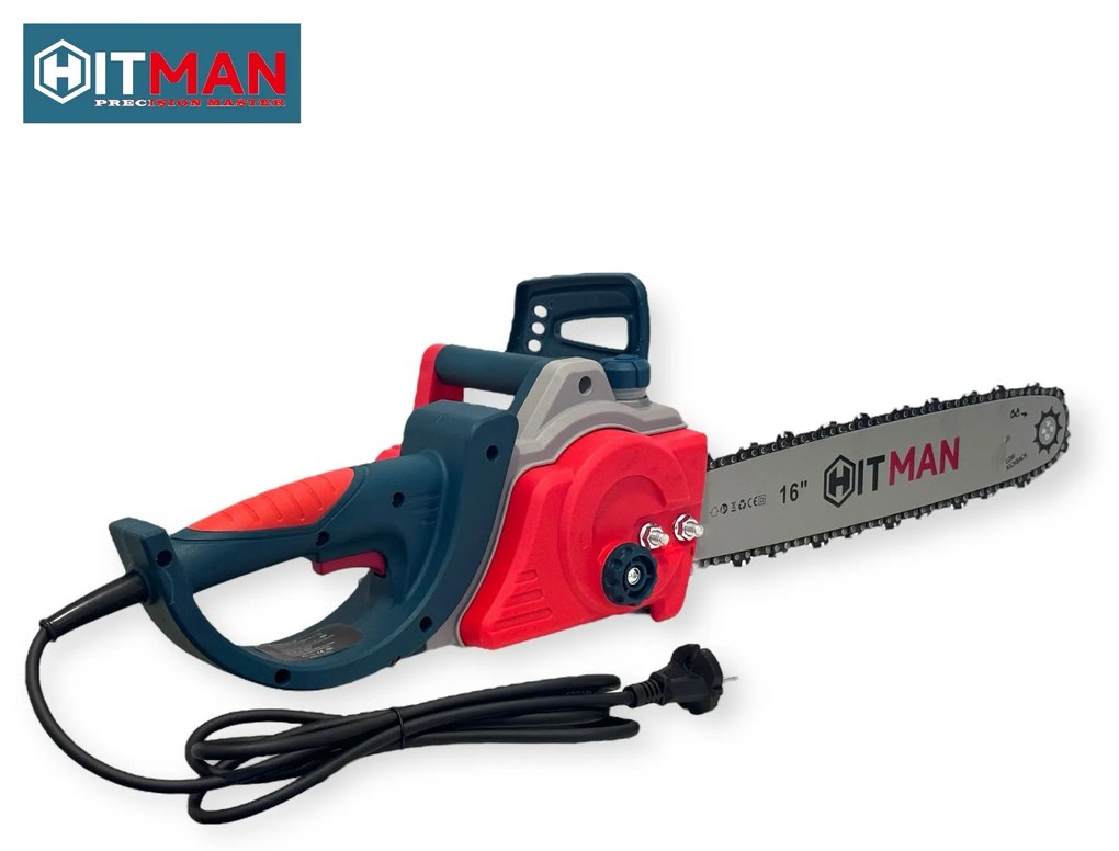 Elektrická reťazová píla - 3700W, 40 cm vodiaca lišta, Automatický mazací systém, 2 náhradné reťaze - Hitman HT/ESH-3700
