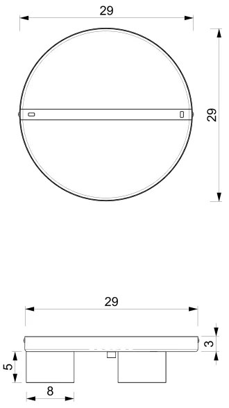 Stropné svietidlo DIXIE 3xGX53/11W/230V modrá