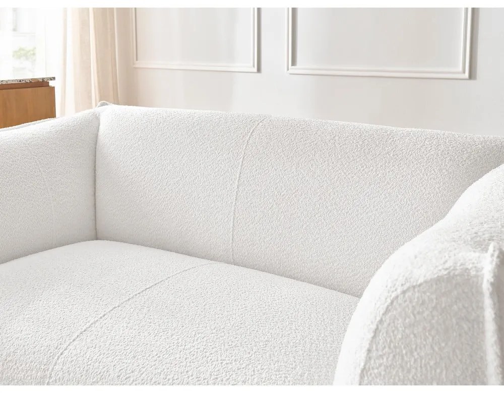 Biela pohovka z textílie buklé 170 cm Giorgia – Bobochic Paris