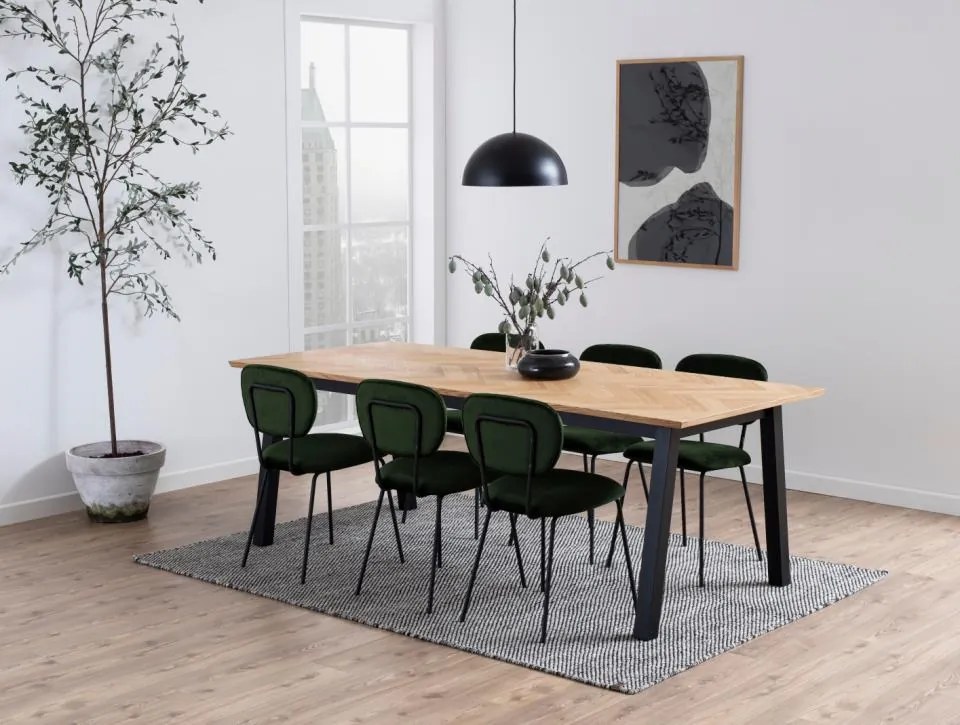 Jedálenský stôl Brighton hnedá 75 × 220 × 95 cm ACTONA